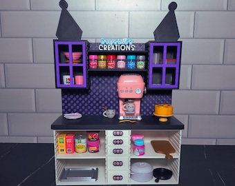 Skully Cutie Miniature Kitchen Counter per Miniverse, crea mini cibo ed elettrodomestici / scala 1:6