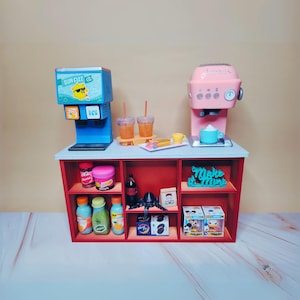 1:6 Küchenleiste mit Gestaffelten Regalböden | Miniatur Möbel | Minimöbel | Miniverse Möbel | Puppenhaus Küche | 3D Gedruckt