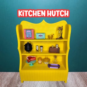 1:6 Kitchen Hutch | Miniature Furniture | Miniverse Furniture | Mini Kitchen Shelf | Dollhouse Furniture | Honeydukes-Inspired | 3D Printed
