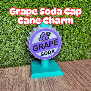 Grape Soda Cane Charm: UP Inspired Magnetic Walking Stick Bling