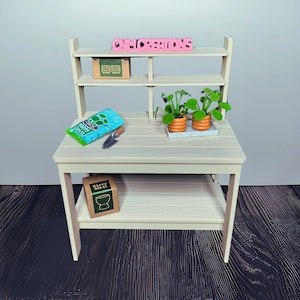 Banco de jardín a escala 1:6 / Minimuebles / Exhibición Miniverse / Muebles para casa de muñecas / Impresión 3D