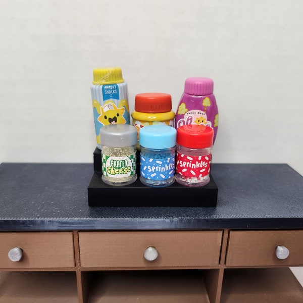 Miniature Kitchen Accessories | 3D Printed Miniature Decor for Miniverse Inspired Kitchen Island | 1:6 Scale