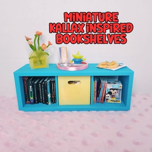 1:6 Kallax Inspired Bookshelves | Miniature Furniture | Mini Bookcase | Miniverse Furniture | Dollhouse Furniture | Mini Brands | 3D Printed