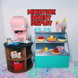 Miniature Bakery Display Case for Miniverse Make it Mini Food and Sweets | 1:6 Scale