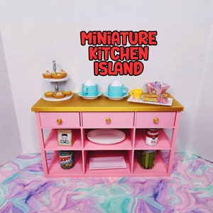 Miniature Kitchen Island For Miniverse Make it Mini Food and Appliances | 1:6 Scale