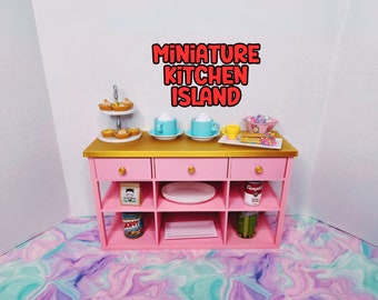 Miniature Kitchen Island For Miniverse Make it Mini Food and Appliances | 1:6 Scale