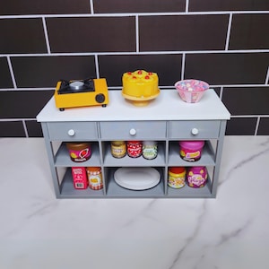 1:6 Kücheninsel | Miniatur Möbel | Miniverse Küche | Puppenhaus Möbel | Miniverse Möbel | 3D Gedruckt