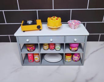 Isola da cucina in miniatura in scala 1:6 / Mobili per casa delle bambole stampati in 3D