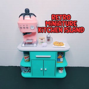 Retro Miniature Kitchen Island For Miniverse Make it Mini Food and Appliances | 1:6 Scale