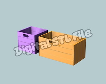 All You Can Eat-kratten: miniatuur poppenhuismeubilair op schaal 1:6 (STL-bestand)