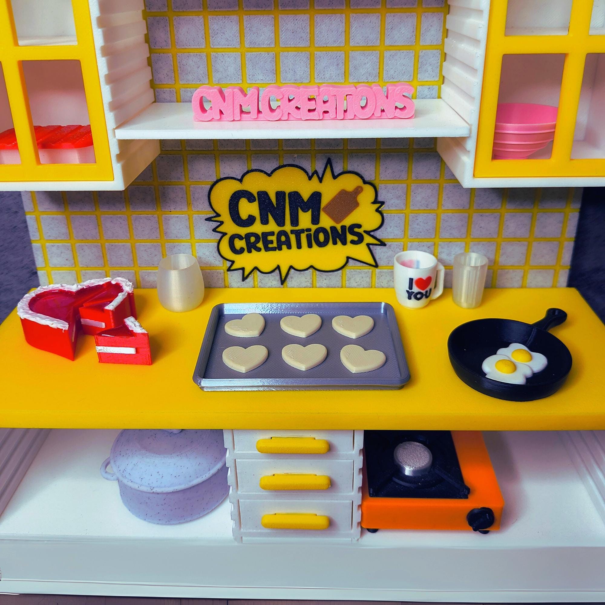 Set Mobili Cucina In Miniatura Scala 1:12, 5 Pezzi In Legno Bianco Con Elettrodomestici, Per Case Delle Bambole E Diorami