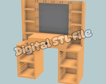 Make-uptafeltje 1:6 miniatuur poppenhuismeubilair (STL-bestand)