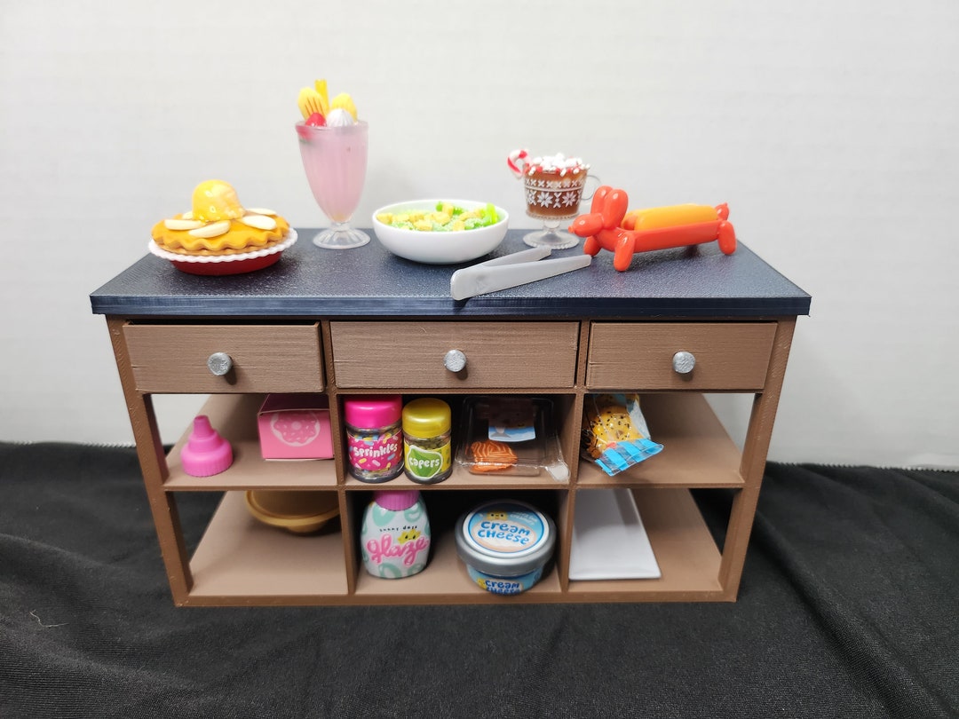 Miniature Kitchen Island for Miniverse Make It Mini Food and Appliances