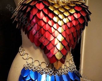 Custom Made  Chain and Scale Mail Superhero inspired Cosplay Armor