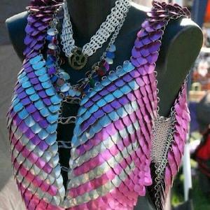 Custom Made  Scale Mail Fashion Cosplay LARP Armor Vest