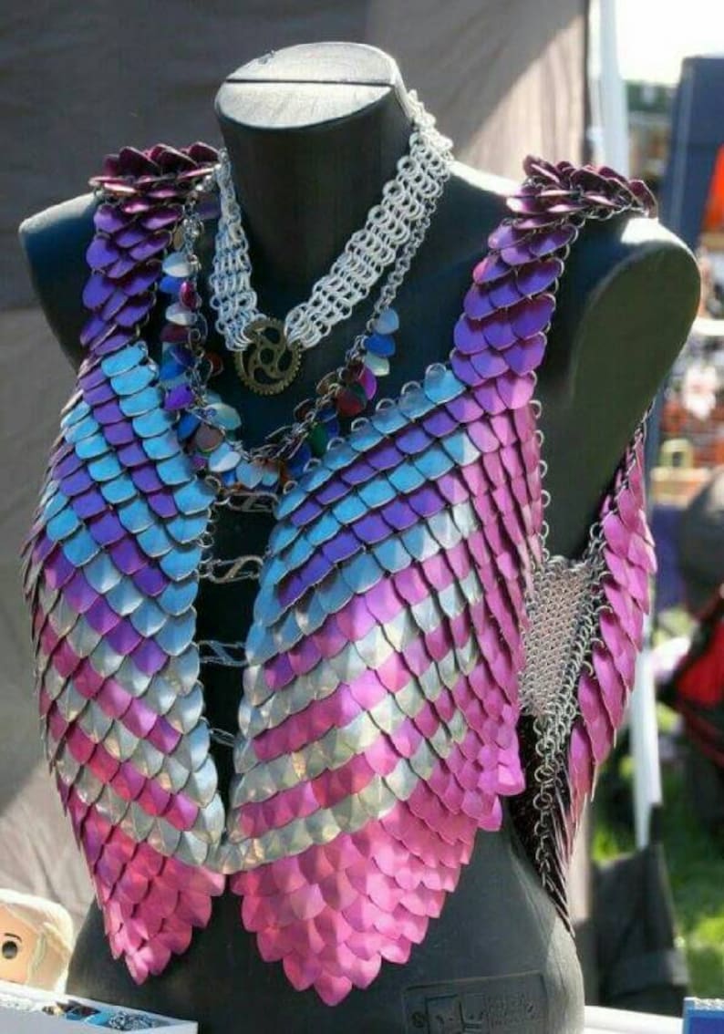 Custom Made Scale Mail Fashion Cosplay LARP Armor Vest Etsy