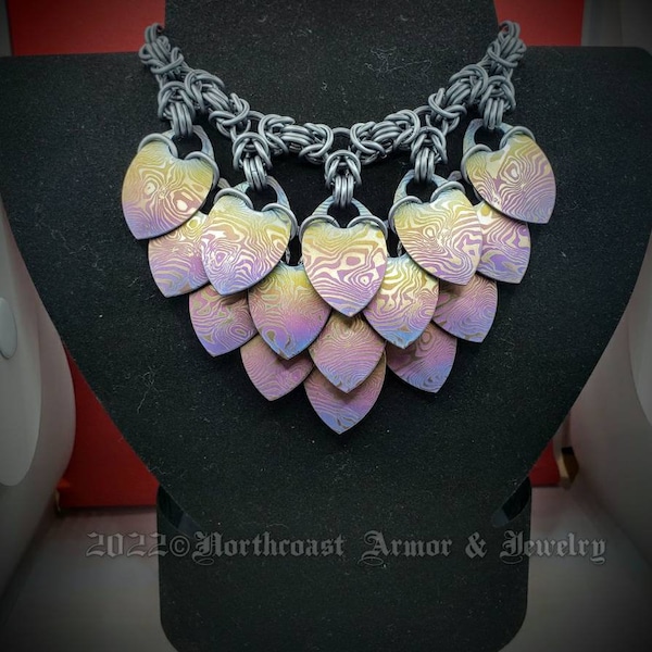 Scale Mail Necklace Etsy