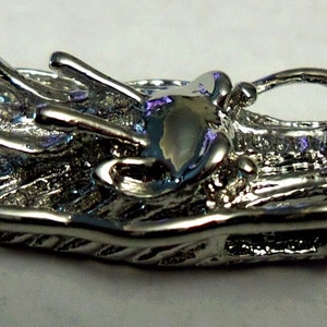 Platinum Plated Brass Dragon Head Clasps (sets of 5 or 10)