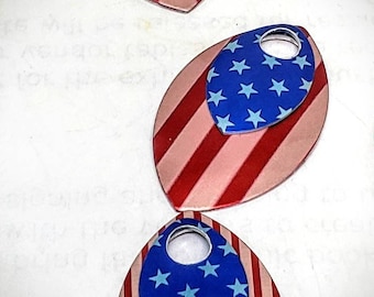 Custom Large and small Laser Etched scales Stars and Stripes mix