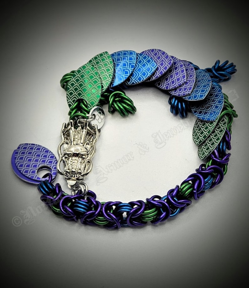 Multicolored Dragon Scale Etched Toddler Baby Dragon image 2