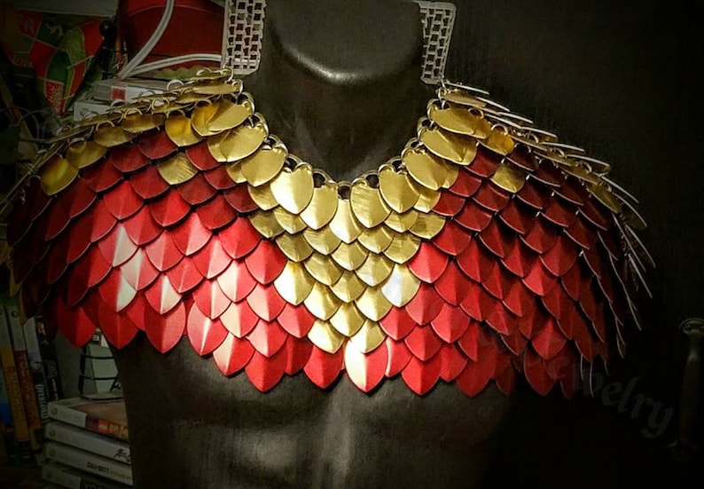 Scale Mail Cosplay Larp Armored Mantle Etsy