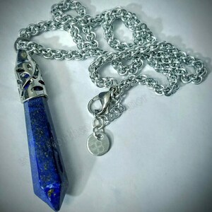 Handmade JPL Chainmail Gemstone/Crystal Point Pendant Necklace