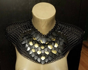 Chain and Scale Mail Cosplay Larp Armored Mantle