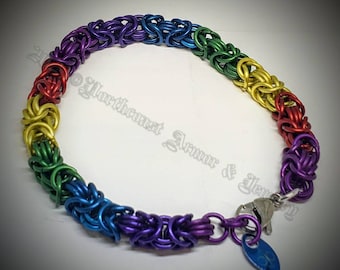 Colorful Rainbow/multicolored/Pride Chainmail Bracelet