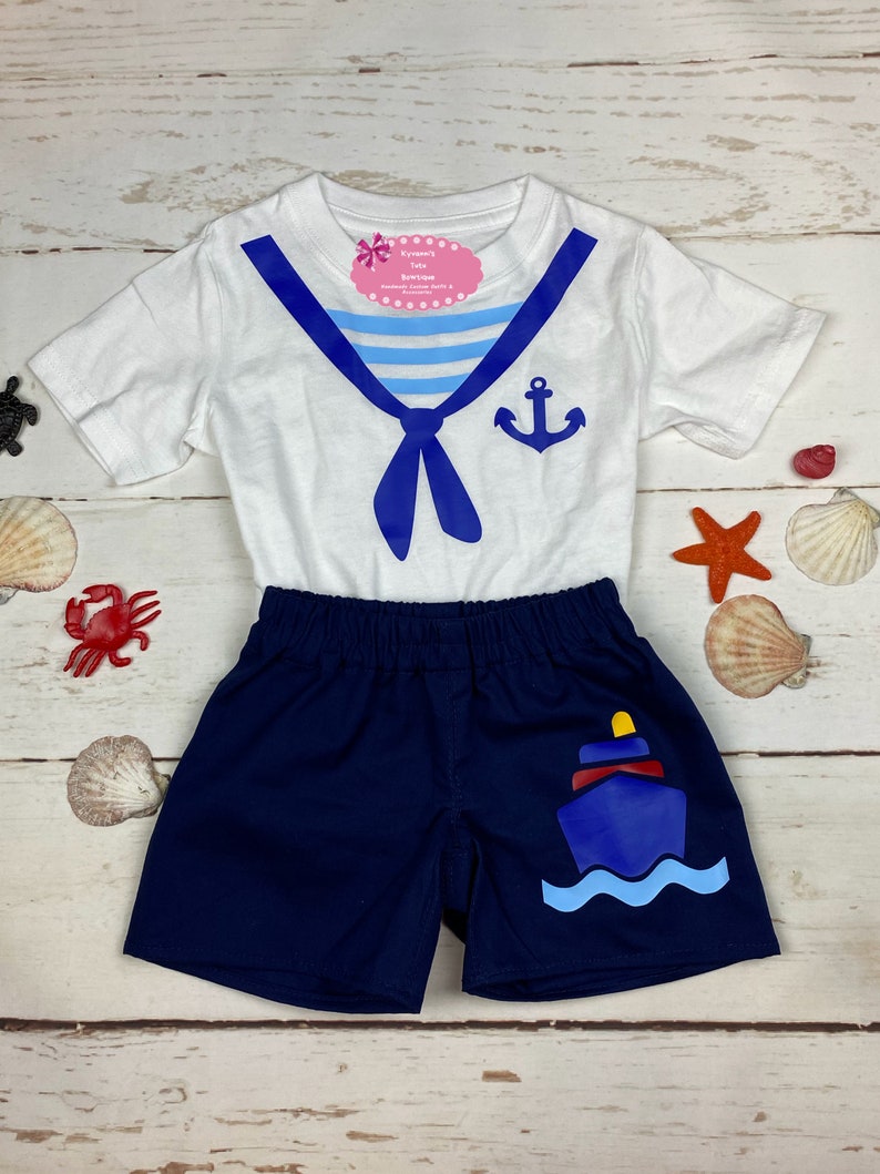 Nautical Outfit For Baby Boy Little Sailor Set Boating Baby Etsy Nautical Outfit For Baby Boy Little Sailor Set Boating Baby Etsy