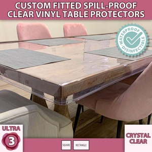 Custom Clear Table Protector, Water and Heat Resistant Table