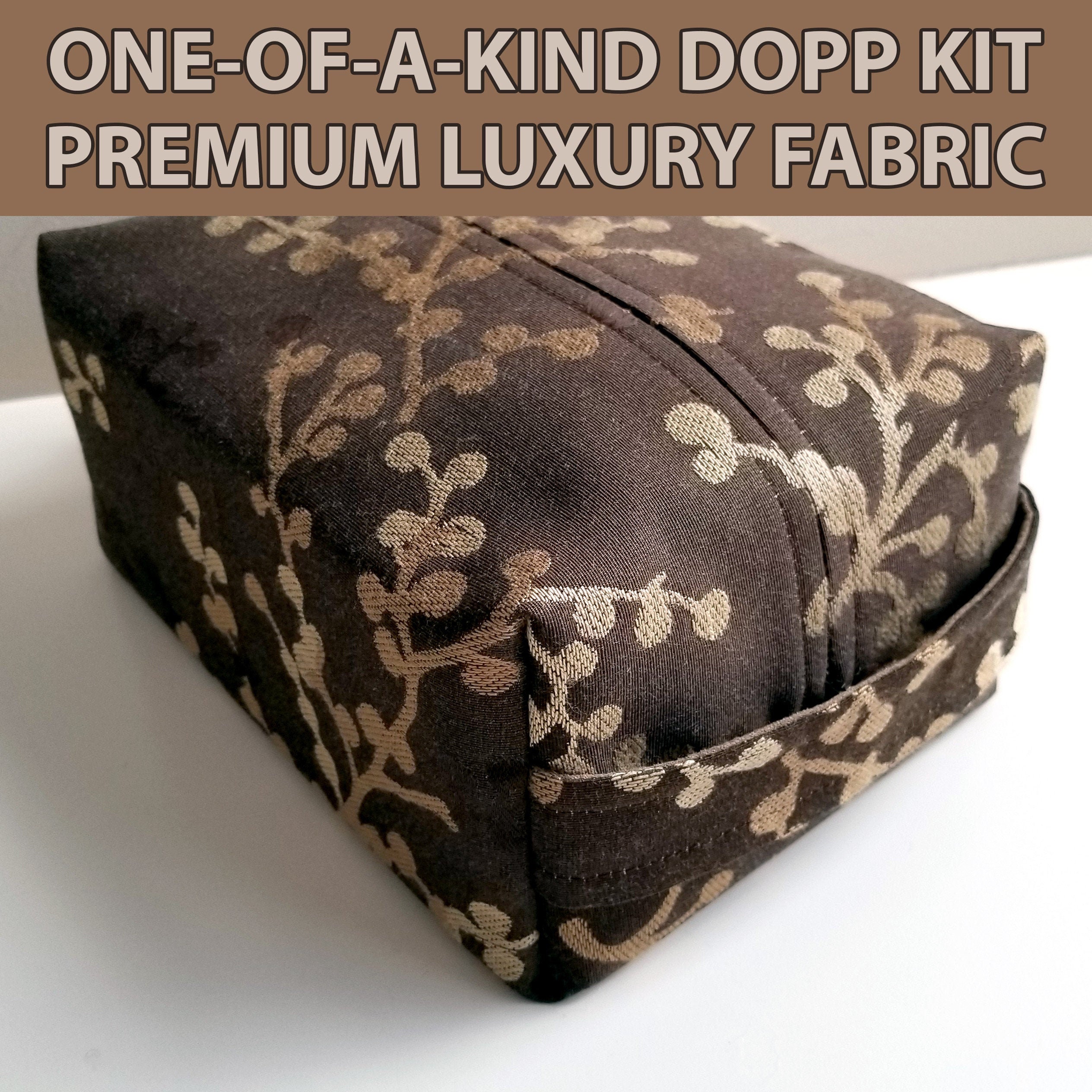 Luxury Fabric Dopp Kit in Willow for Men or Women Premium 