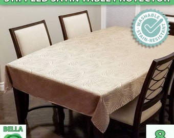 Reversible Draped Tablecloth in Bella Satin Jacquard Woven Fabric