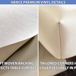 DISINFECTABLE Vinyl Tablecloth Custom Fitted Rectangle Square Waterproof Child Friendly Stain Resistant Antibacterial Handmade Table Cover Bild 2