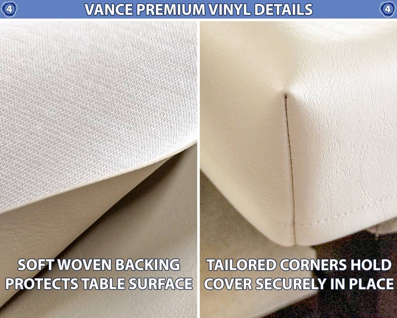 DISINFECTABLE Vinyl Tablecloth Custom Fitted Rectangle Square Waterproof Child Friendly Stain Resistant Antibacterial Handmade Table Cover Bild 2