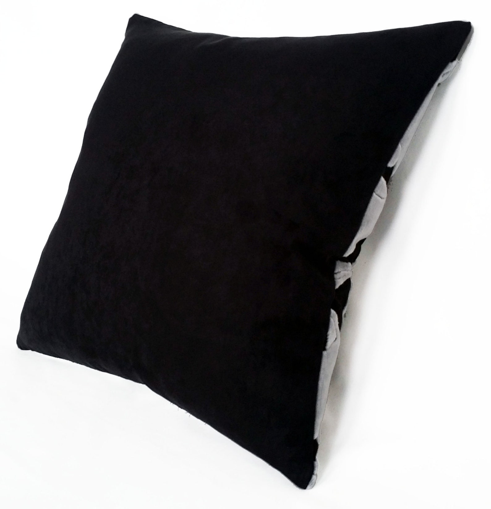 Abstract Organic Pillows in Grey and Black Cut Velvet Pattern Etsy