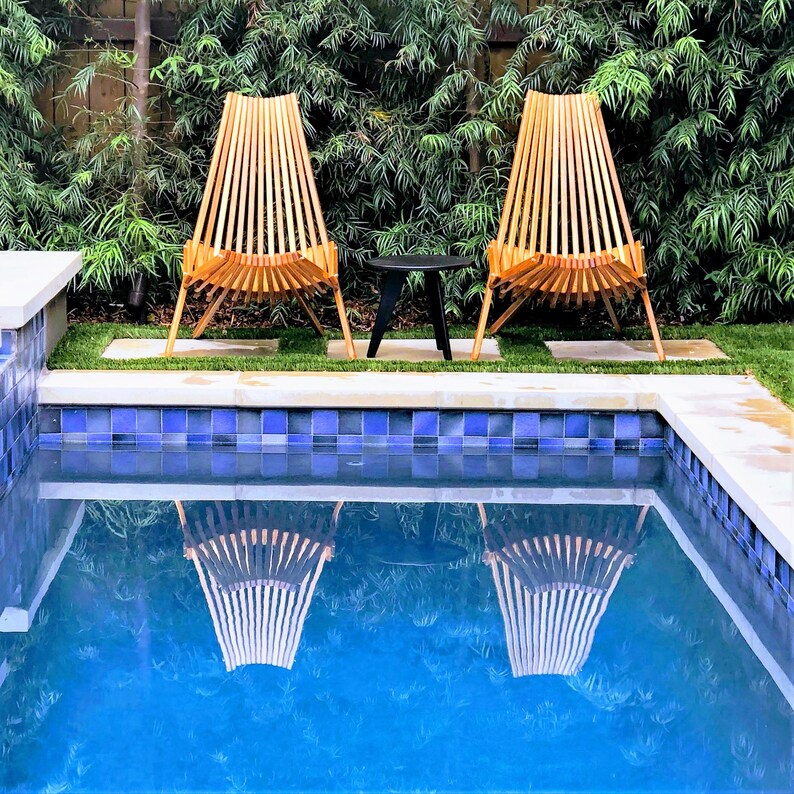 Oak Chair Natural Danish Oil Finish Folding Patio Furniture Etsy