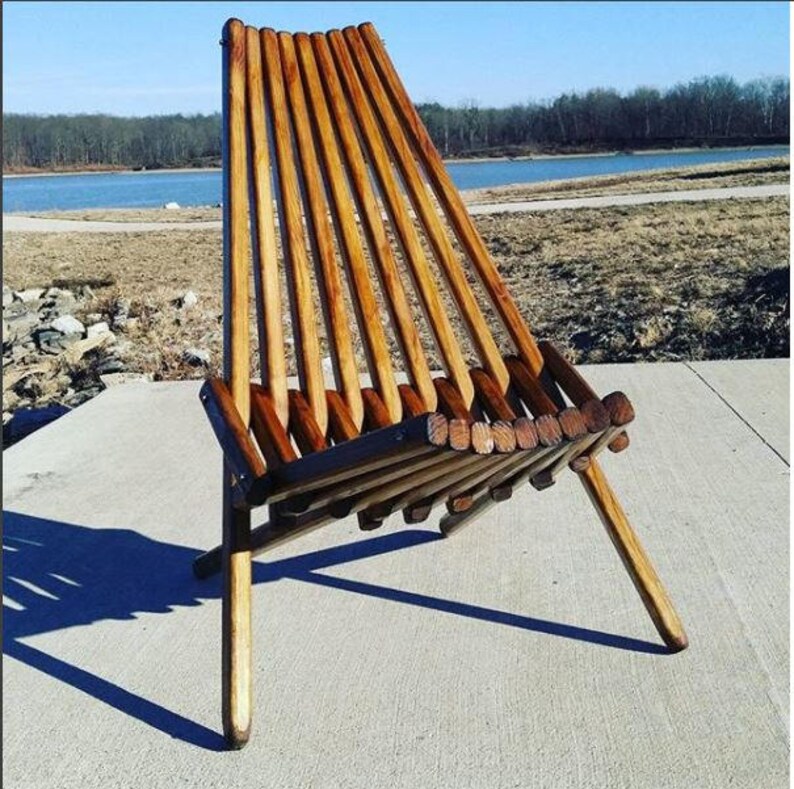 Outdoor Furniture Patio Chair Dark Walnut Finish Accent Etsy