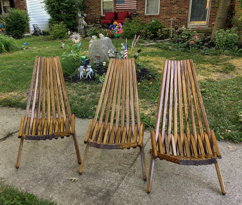 Outdoor Furniture Patio Chair Dark Walnut Finish Accent Etsy