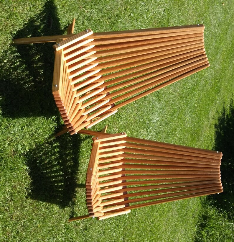 Oak Chair Natural Danish Oil Finish Folding Patio Furniture Etsy