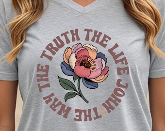 Le chemin La vérité La vie | -shirt biblique pour femme | Jean 14:6