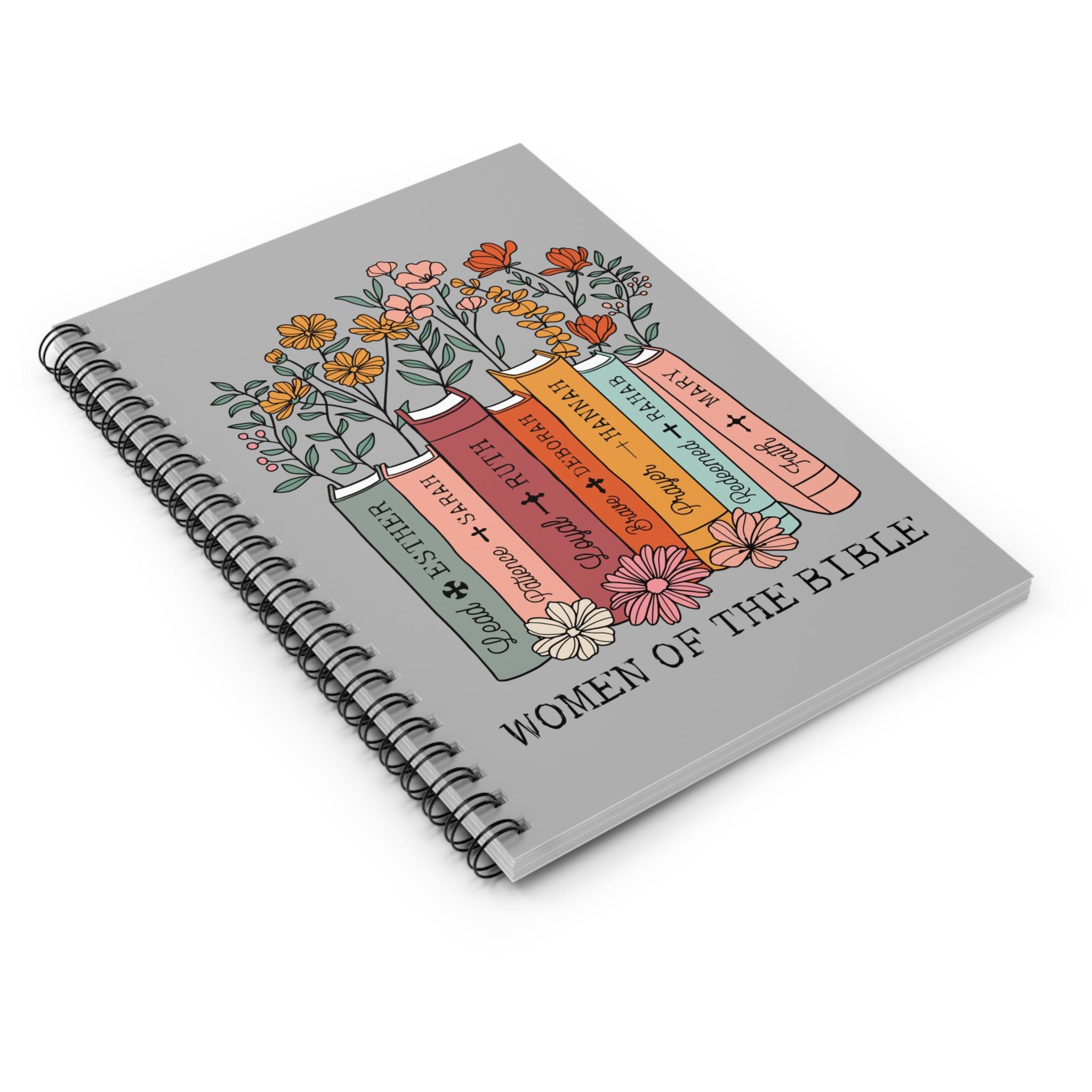 Women of the Bible Spiral Notebook | Floral Bible Characters, Ruled ...