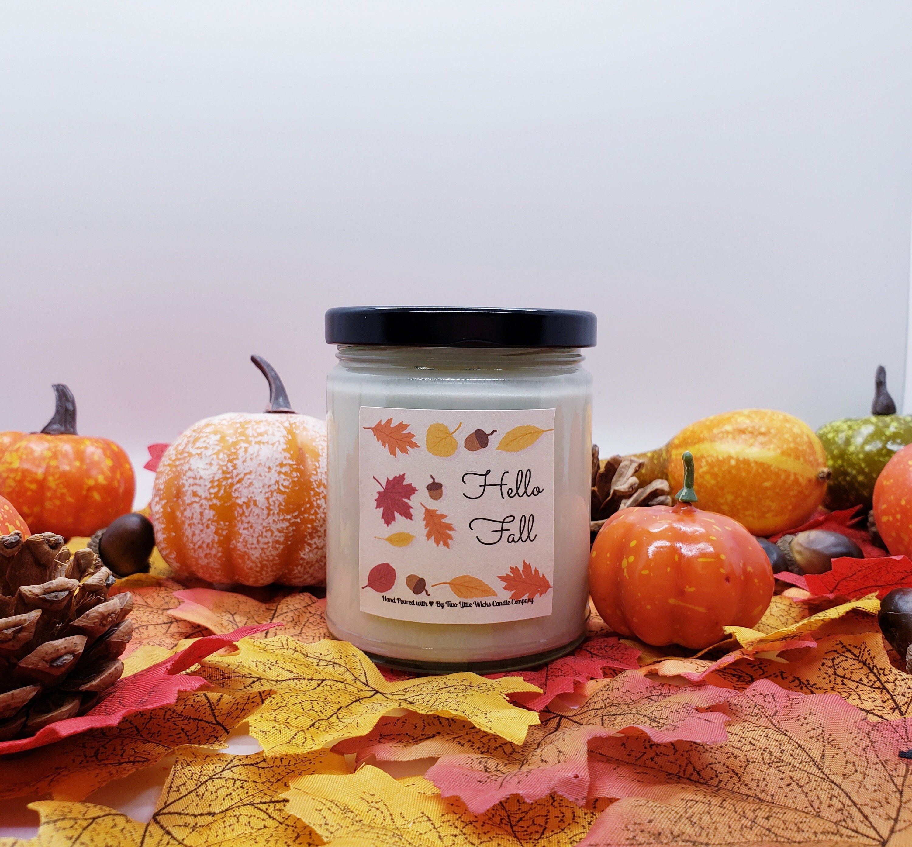 Fall Candles Hello Fall Soy Candles Scented Fall Scented Etsy