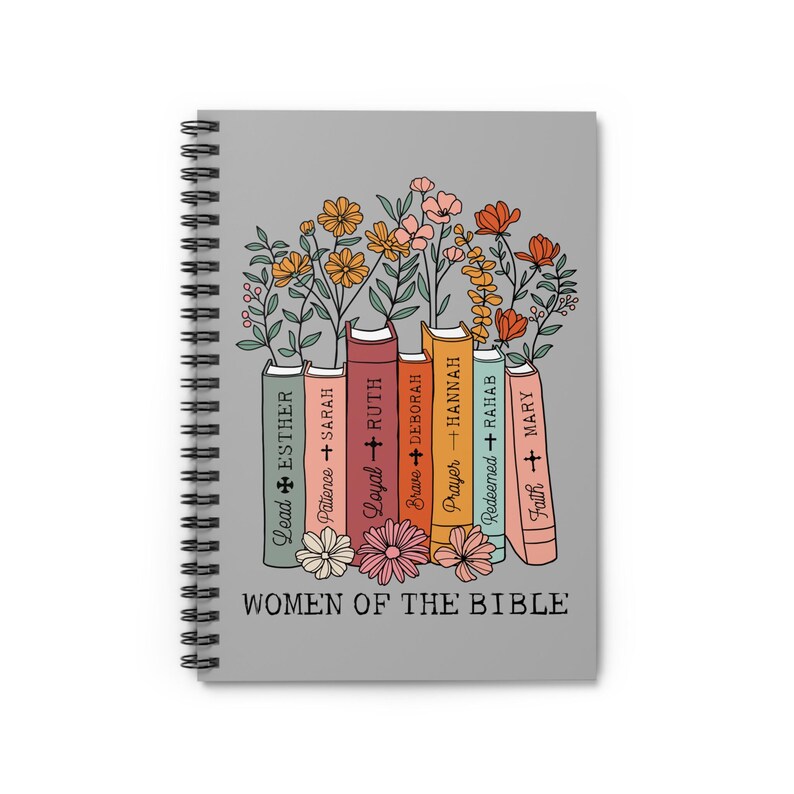 Women of the Bible Spiral Notebook | Floral Bible Characters, Ruled ...