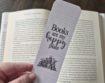 Marque-page Les livres me rendent heureux, grand marque-page, cadeau pour les amoureux des livres