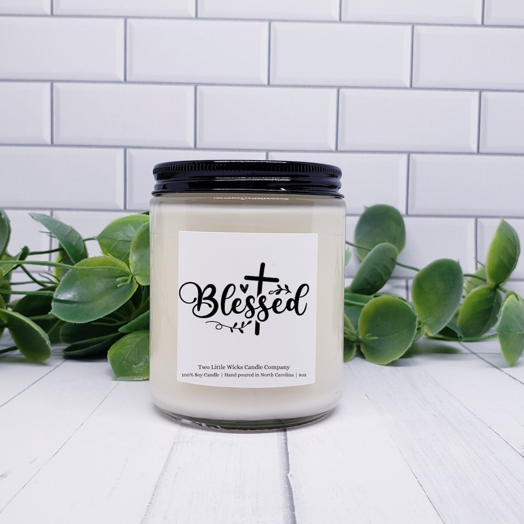Blessed Candle Christian Candles Christian Gifts Blessed Etsy
