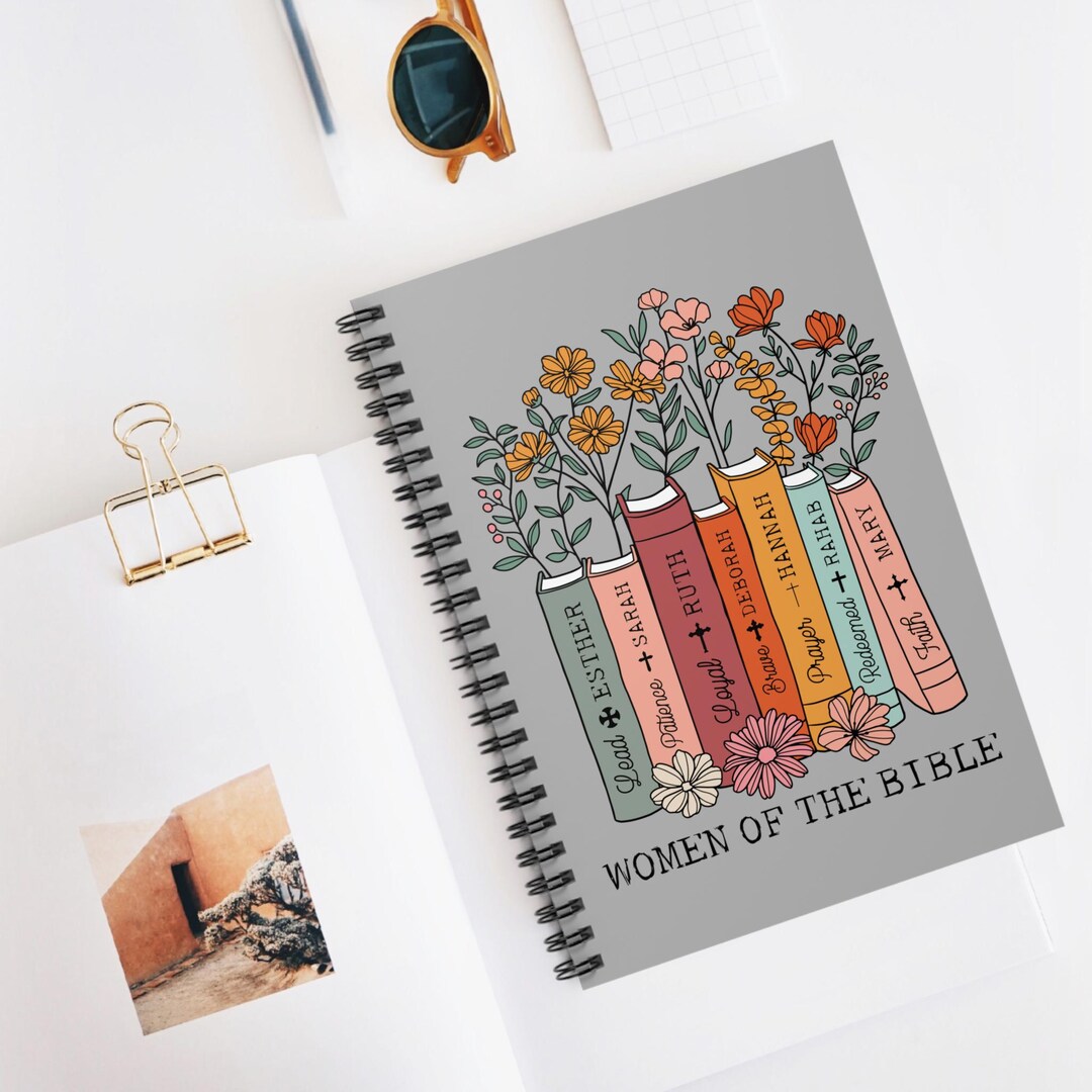 Women of the Bible Spiral Notebook | Floral Bible Characters, Ruled ...