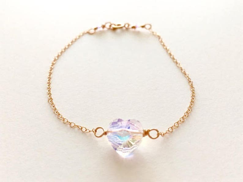 Simple Charm Bracelets Dainty Heart Bracelet Sister Gift Best Friend Bracelet Gold Chain Bracelet Gift Dainty Heart Jewelry