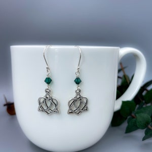 Silver Celtic Sister Knot Earrings Great Gift Idea for Wife or Girlfriend Scottish and Irish Earrings for Women Eternal Heart Earrings image 9