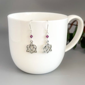 Silver Celtic Knot Charm Earrings on Sterling Silver Ear Wires Great Gift Idea for Girlfriend Scottish and Irish Sister Knot Earrings Bild 7