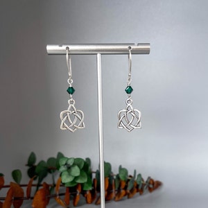 Silver Celtic Sister Knot Earrings Great Gift Idea for Wife or Girlfriend Scottish and Irish Earrings for Women Eternal Heart Earrings 画像 1